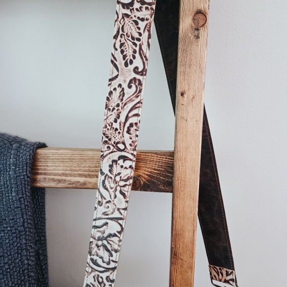 Genuine Leather Western Fringe Crossbody Bag – Brown/Beige (New) - Picture 3 of 7